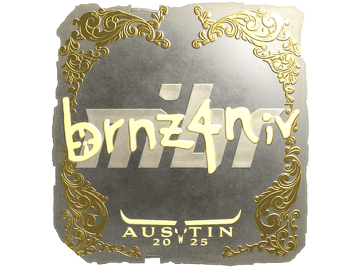 Sticker | brnz4n (Gold) | Austin 2025