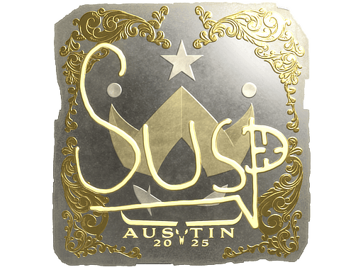 Sticker | susp (Gold) | Austin 2025