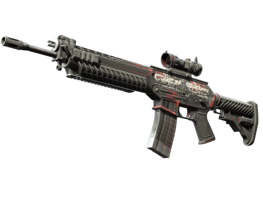 StatTrak™ SG 553 | Cyberforce (Battle-Scarred)