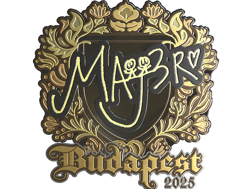 Sticker | MAJ3R (Gold) | Budapest 2025