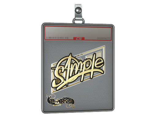 Sticker Slab | s1mple (Gold) | Paris 2023