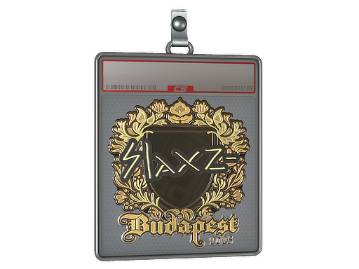 Sticker Slab | slaxz- (Gold) | Budapest 2025