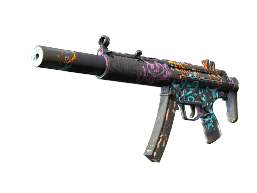 Souvenir MP5-SD | Neon Squeezer (Battle-Scarred)