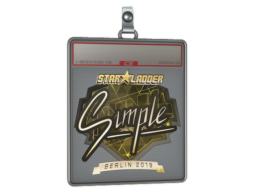 Sticker Slab | s1mple (Gold) | Berlin 2019