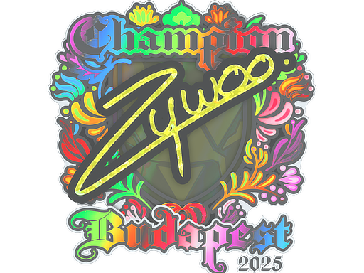 Sticker | ZywOo (Holo, Champion) | Budapest 2025