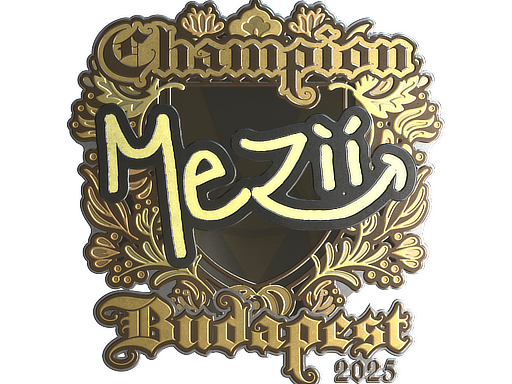 Sticker | mezii (Gold, Champion) | Budapest 2025
