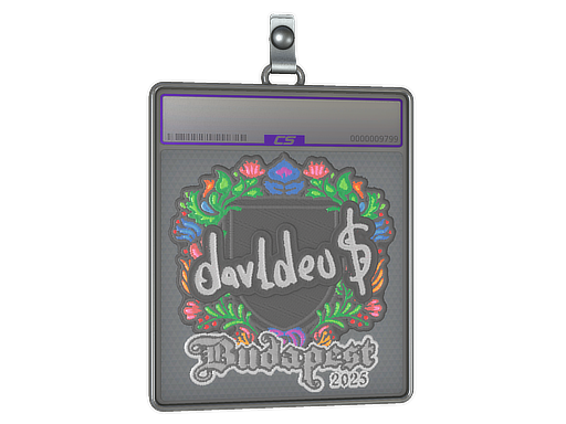 Sticker Slab | dav1deuS (Embroidered) | Budapest 2025