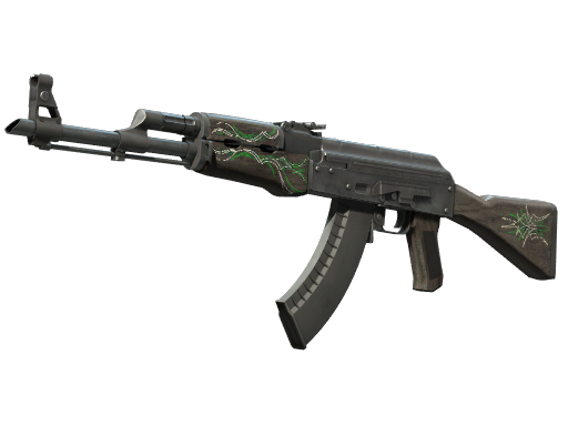 Souvenir AK-47 | Emerald Pinstripe (Well-Worn)