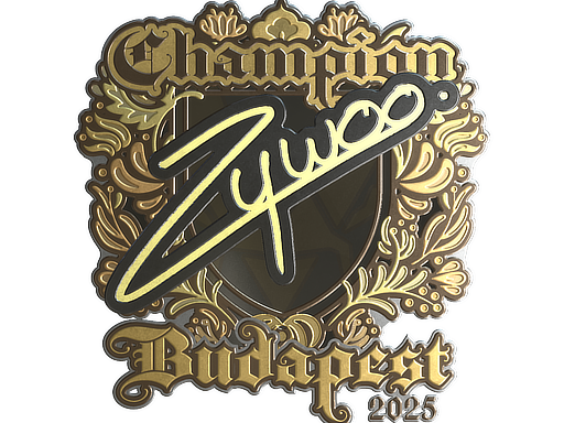 Sticker | ZywOo (Gold, Champion) | Budapest 2025