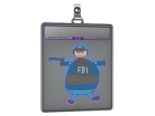Sticker Slab | Poorly Drawn FBI (Holo)