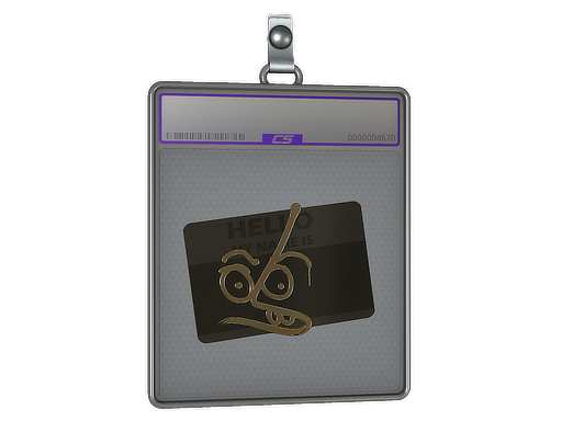 Sticker Slab | Hello MP7 (Gold)