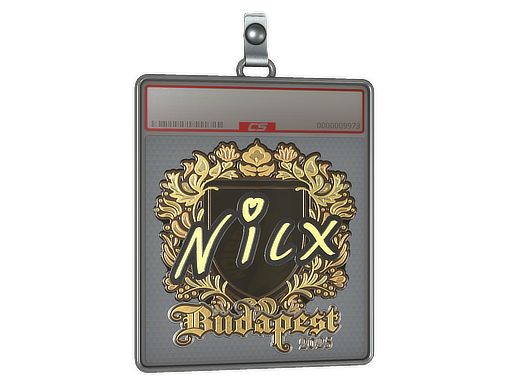 Sticker Slab | nicx (Gold) | Budapest 2025