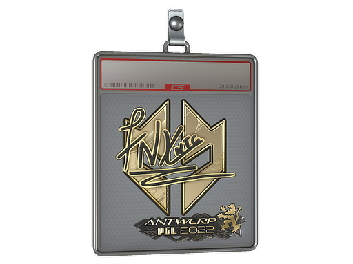 Sticker Slab | fnx (Gold) | Antwerp 2022