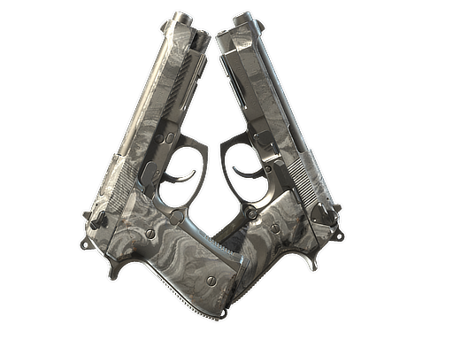 Dual Berettas | Silver Pour (Well-Worn)