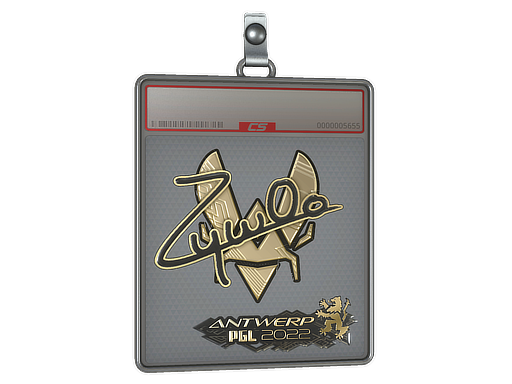 Sticker Slab | ZywOo (Gold) | Antwerp 2022