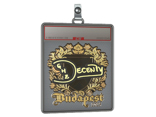 Sticker Slab | decenty (Gold) | Budapest 2025