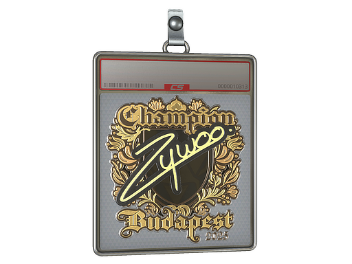 Sticker Slab | ZywOo (Gold, Champion) | Budapest 2025