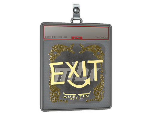 Sticker Slab | exit (Gold) | Austin 2025