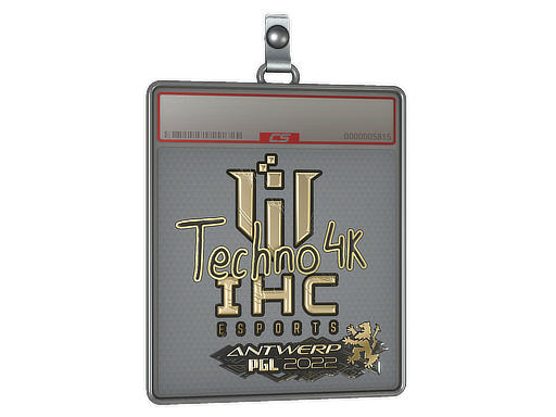 Sticker Slab | Techno4K (Gold) | Antwerp 2022