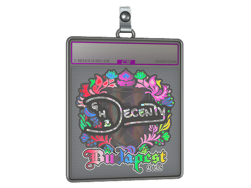 Sticker Slab | decenty (Holo) | Budapest 2025