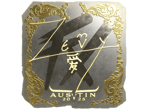 Sticker | zevy (Gold) | Austin 2025