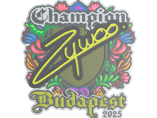 Sticker | ZywOo (Embroidered, Champion) | Budapest 2025
